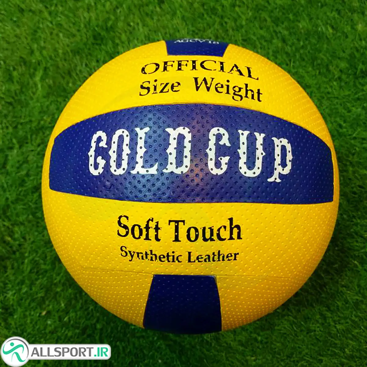 picture توپ والیبال گلد کاپ طرح اصلی Gold Cup Volleyball Ball Blue Yellow