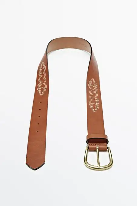 کمربند روزمره ماسیمو دوتی با کد 192242127 ( Dekoratif Üst Dikişli Deri Kemer ) 9459415