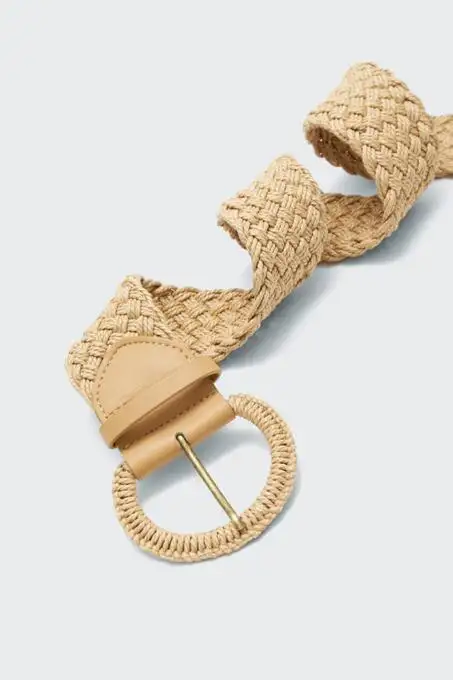 کمربند روزمره استرادیواریوس با کد 00423202 4378919 ( Geni?ş Rafya Kemer ) 9459587