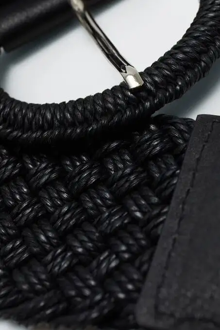 کمربند روزمره استرادیواریوس با کد 00423202 4378920 ( Geni?ş Rafya Kemer ) 9459591