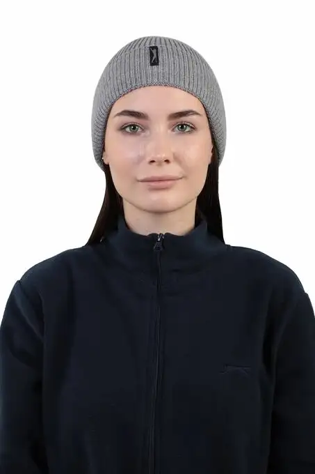 picture کلاه زمستانی اسلازنگر با کد BENNO-BERE 4455171 ( Benno Dokuma Kısa Küçük Tarz Bere Beanie Unisex Gri V2 )