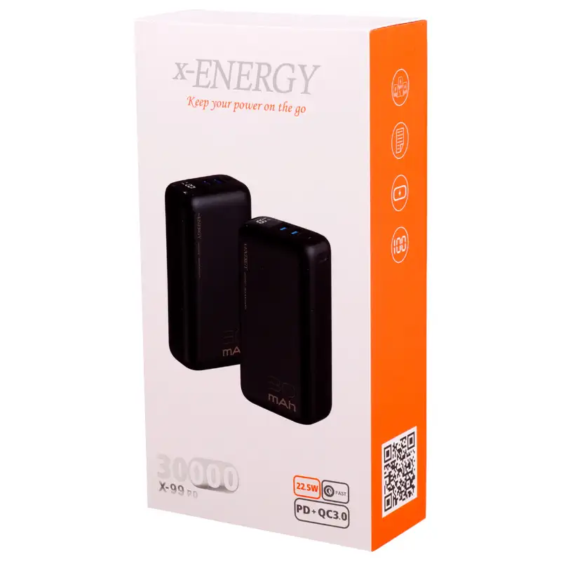 picture پاور بانک فست شارژ ۳۰۰۰۰ ایکس انرژی X-Energy X-99PD QC3 PD 22.5W