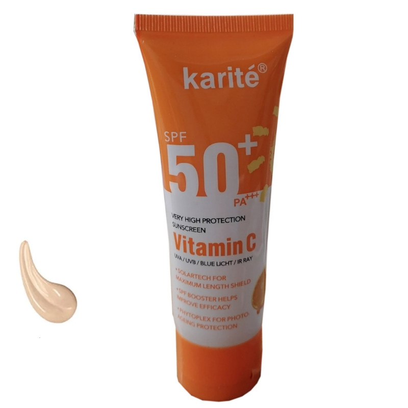 picture کرم ضد آفتاب رنگی کاریته SPF 50 مدل ویتامین C ‌مناسب انواع پوست حجم 75 میلی‌لیتر
