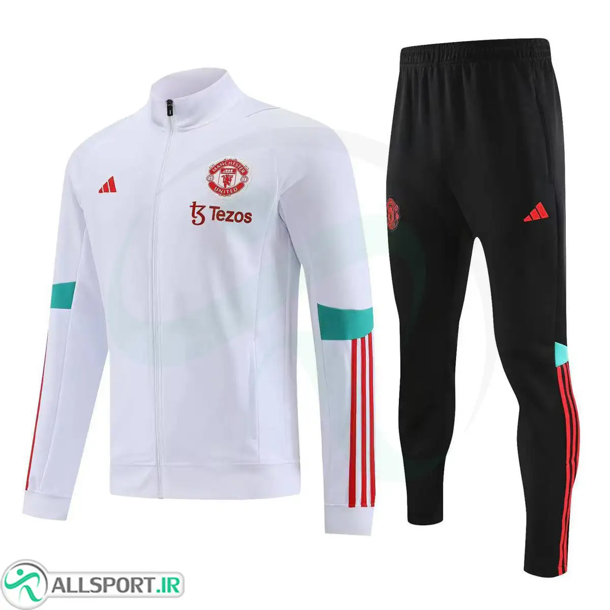 picture گرمکن شلوار منجستر یونایتد Manchester United Tracksuit 2023-24 White Black