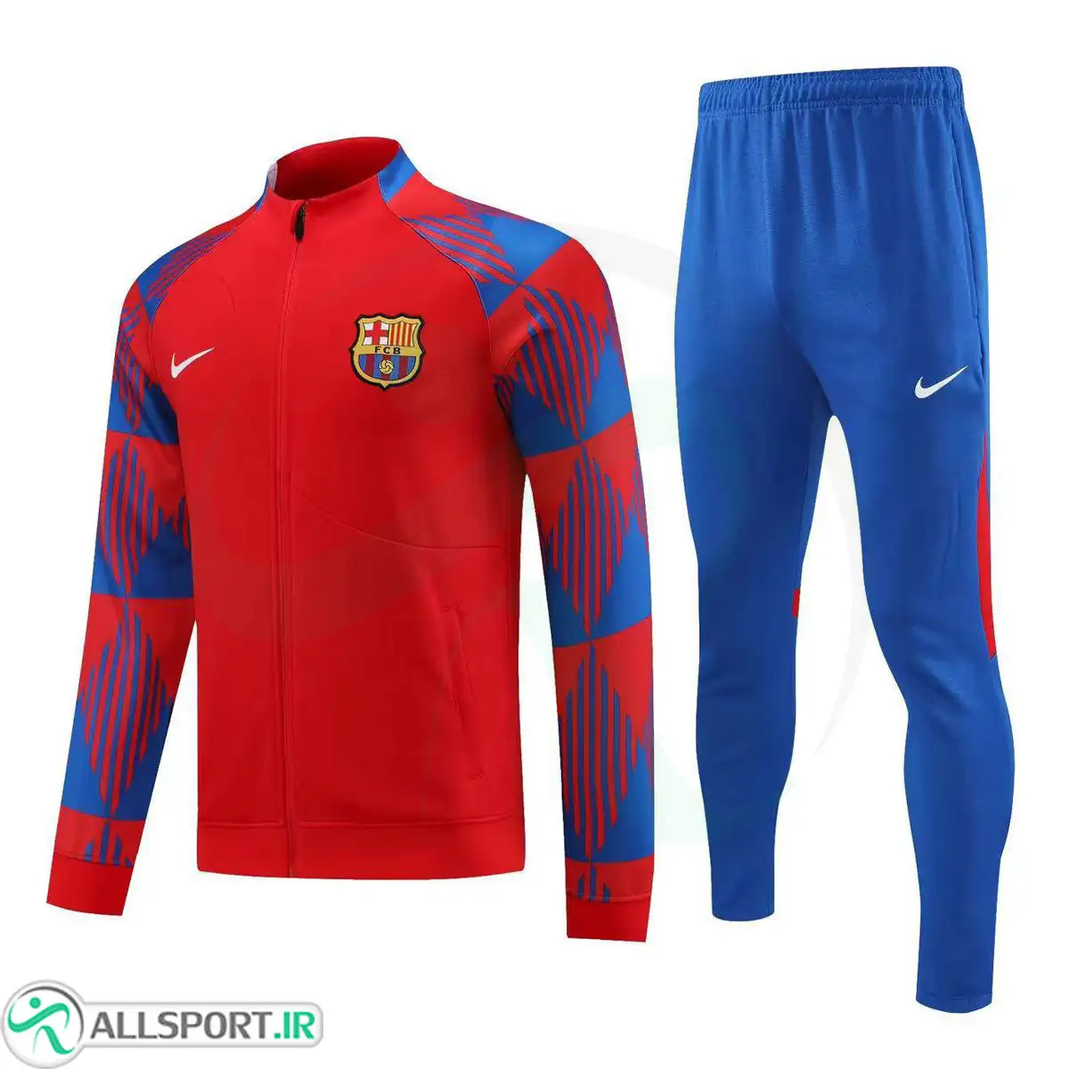 picture گرمکن شلوار بارسلونا Barcelona Tracksuit 2023-24 Blue Red