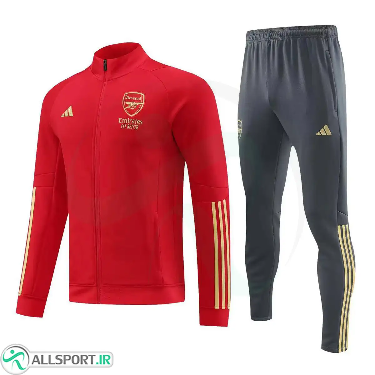 picture گرمکن شلوار آرسنال Arsenal Tracksuit 2023-24 Gray Red